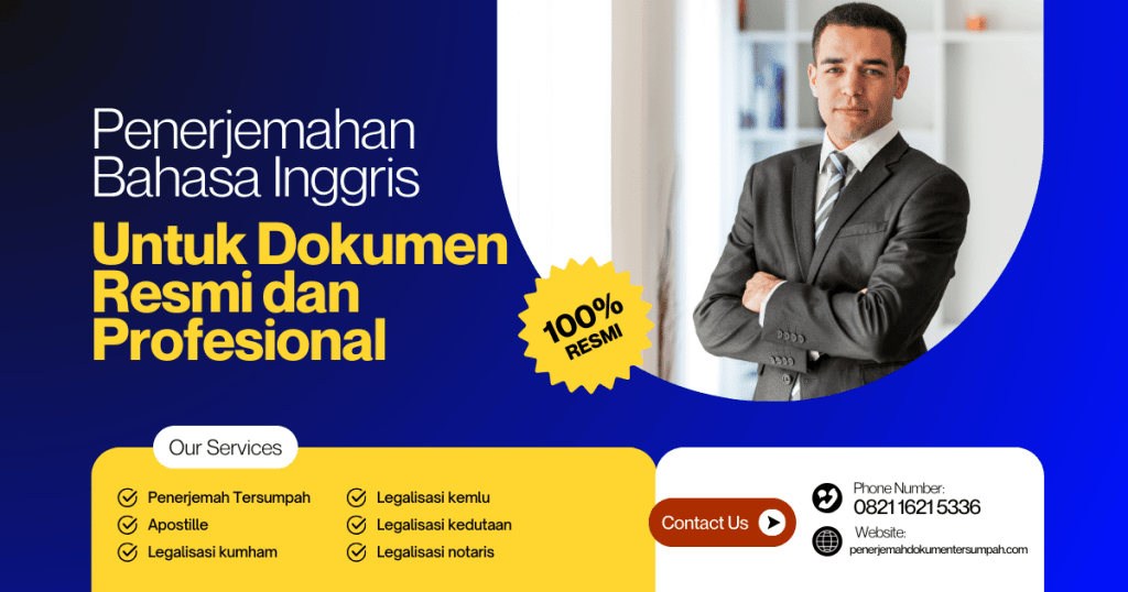 Penerjemahan bahasa Inggris resmi oleh penerjemah tersumpah SahlaMedia Translation
