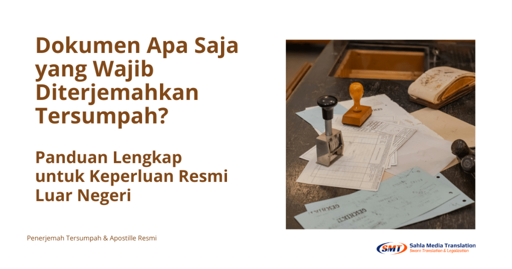 Daftar dokumen yang wajib diterjemahkan tersumpah untuk kebutuhan resmi luar negeri oleh Sahlamedia Translation