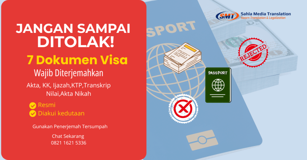 dokumen apa saja yang wajib diterjemahkan untuk visa